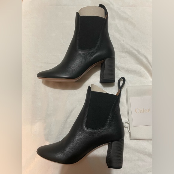 Chloe Leather Carlina Black Ankle Boots 🖤 - Picture 3 of 6